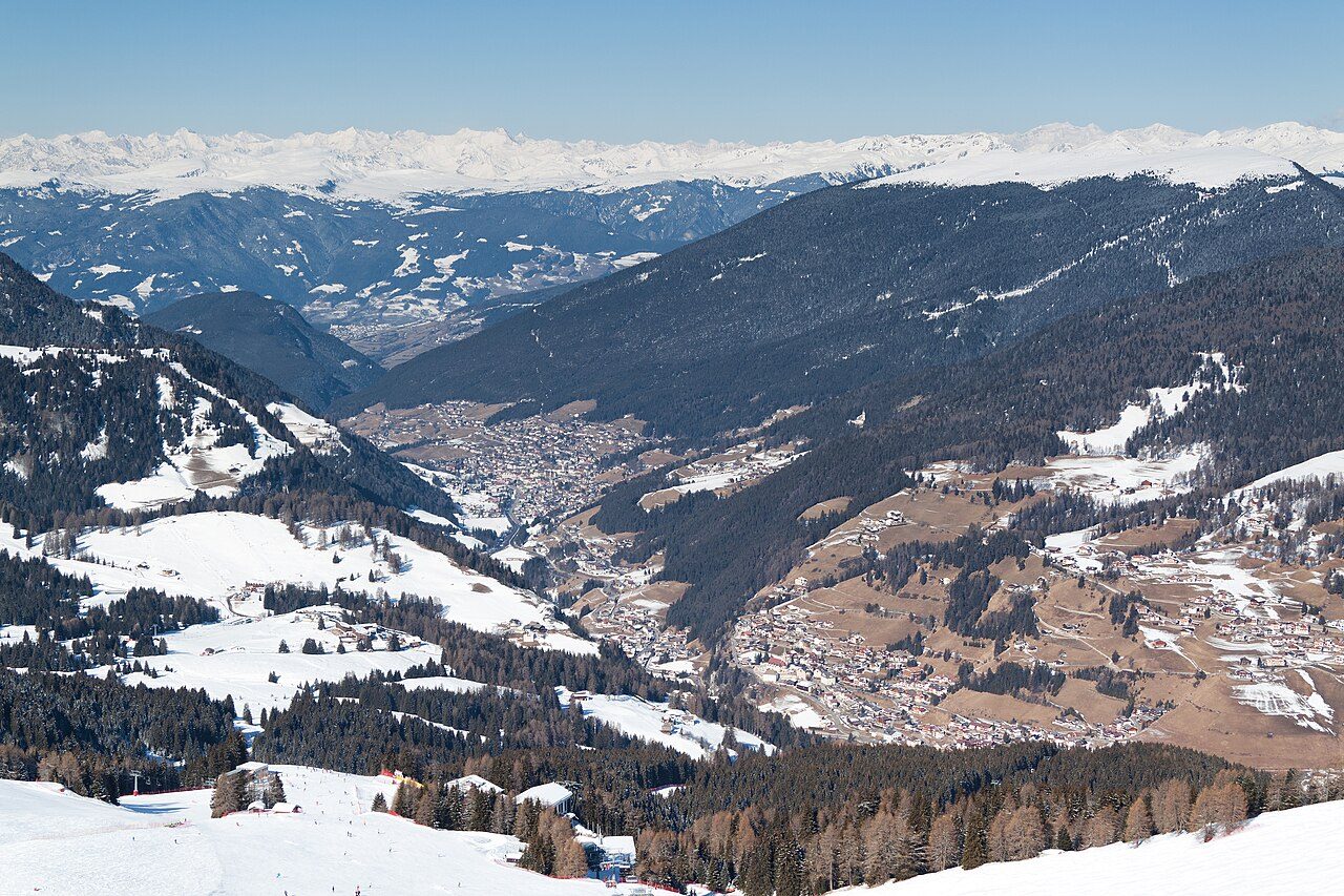 Val Gardena on the Dolomites High Road route